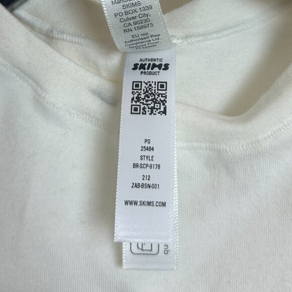 SKIMS Stretch Cotton Tee in Bone Size X-Small - Picture 6 of 14
